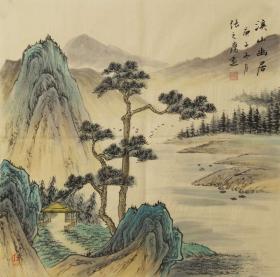 溪山幽居8 68-68张之鹰四尺斗方山水画