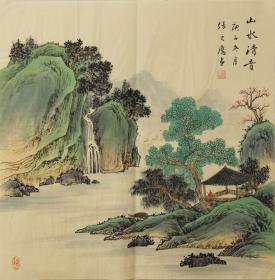 山水清音4 68-68张之鹰四尺斗方山水画