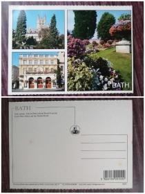外国明信片，英国原版，巴斯修道院，品如图。，
