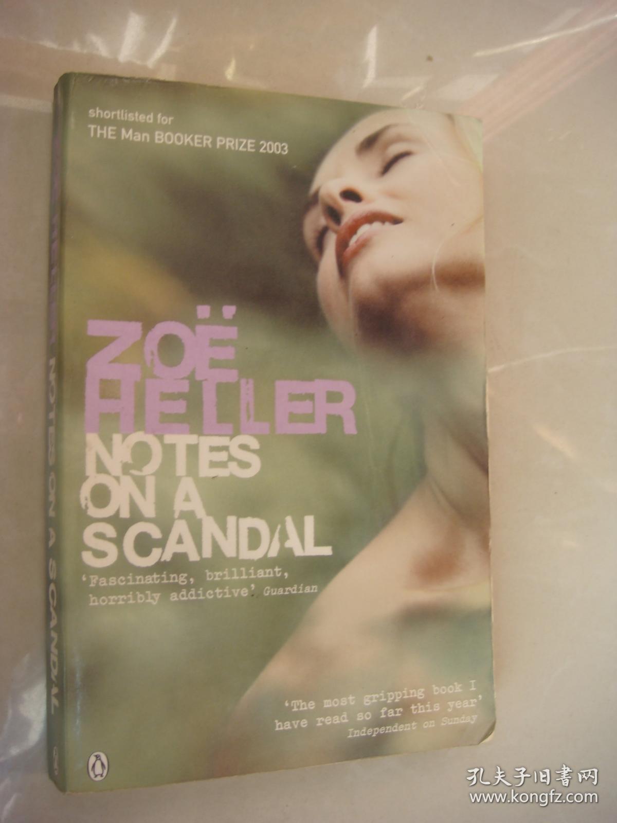 点击查看原图 Notes on a Scandal (the MAN BOOKER PRIZE 2003)  <丑闻笔记>英文原版大32开