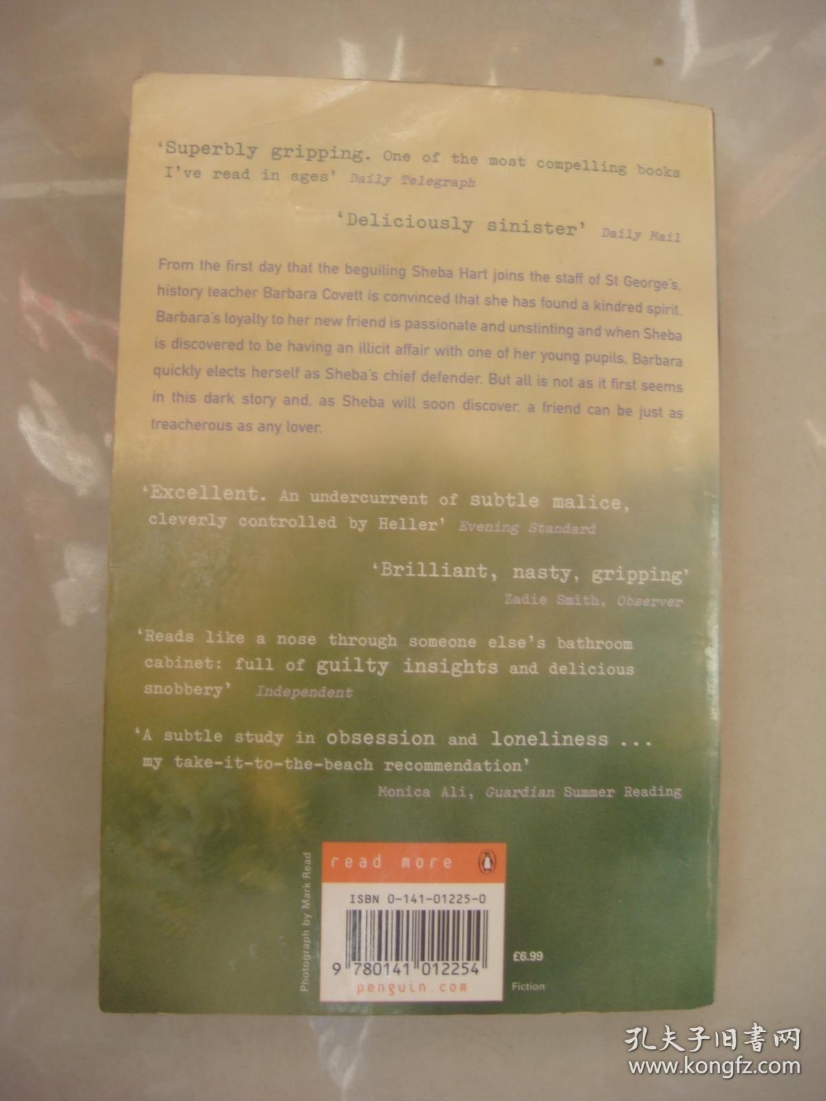 点击查看原图 Notes on a Scandal (the MAN BOOKER PRIZE 2003)  <丑闻笔记>英文原版大32开
