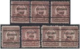 美国早期预销邮票，第22和24任总统克利夫兰，克利夫兰邮戳，一枚