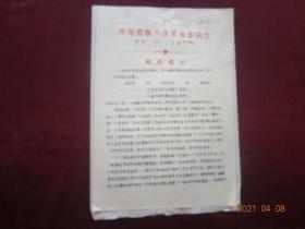 (历史资料)青海省都兰县革命委员会 都革(70)字第046号 “关于在运动中定性、退赔一些具体问题的处理意见”