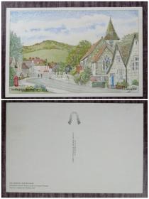 外国明信片，英国原版，美术绘画，品如图。