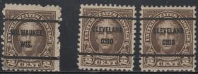 美国早期预销邮票，间谍内森·黑尔，克利夫兰等，一枚