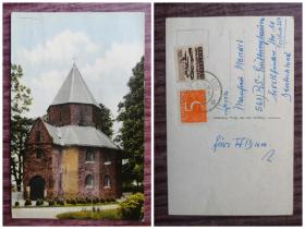 外国明信片，荷兰实寄原版，尼德兰建筑，品如图