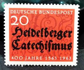 德国西德1963年邮票 海德堡问答手册 1全新 原胶