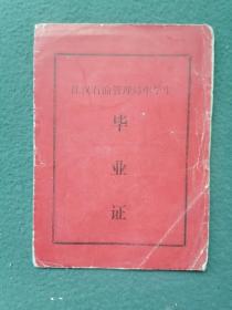 1979年，有登记像，江汉石油管理局中学生《毕业证》