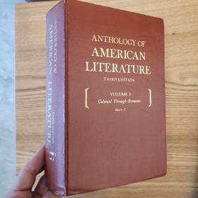 anthology of American literature第三版volume1colonial through romantic