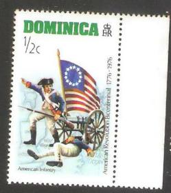 【北极光】外国-多米尼加邮票-带边-信销邮票-英雄-旗帜专题收藏-实物扫描