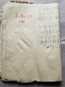 2427茅以升之女 著名儿童心理学家茅于燕早期关于《一句话》文稿手写意见一组多页