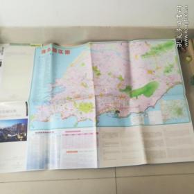 (地图)青岛城区图。正面是中文，反面是英文