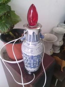 真正的可以保值的古董青花瓶台灯——不议价