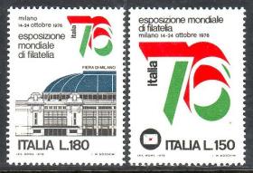 0982/1976意大利，邮展，2全。