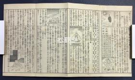 《经验实用方鉴秘诀》1套乾坤2册全，和刻本，经折装，明治26年，1893年版，论说年，月，日，太岁，家相等各式吉凶等，并含《河图阴阳浑然之气》，《洛书五行转运之机》，人相图，神佛图等大量精美插图，铜版印刷，雕工名明确，雕刻者：山中善三郎。