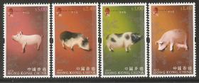 6609/2007香港邮票，生肖猪，4全。