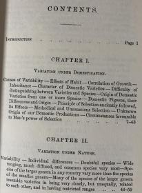 达尔文《物种起源》1859年首版 重印本   哈佛大学出版社