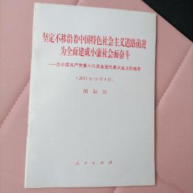 坚定不移沿着中国特色社会主义道路前进为全面建成小康社会而奋斗：在中国共产党第十八次全国代表大会上的报告（2012年11月8日）