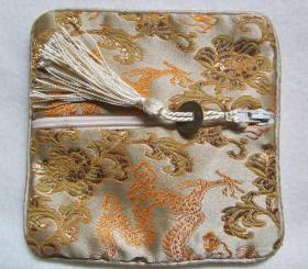 民族风丝绣刺绣女式 钱包 饰品包 零钱包 丝绸女包   （长11.5厘米，宽11.5厘米）