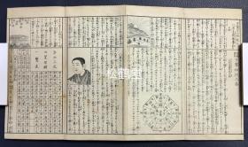 《经验实用方鉴秘诀》1套乾坤2册全，和刻本，经折装，明治26年，1893年版，论说年，月，日，太岁，家相等各式吉凶等，并含《河图阴阳浑然之气》，《洛书五行转运之机》，人相图，神佛图等大量精美插图，铜版印刷，雕工名明确，雕刻者：山中善三郎。