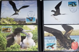 瑙鲁 2007年 自然保护基金会  WWF 大军舰鸟 极限片 4全新