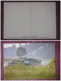 外国明信片，德国原版，德累斯顿蒸汽轮船，品如图