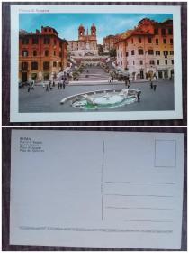 外国明信片，意大利原版，罗马古建筑，品如图