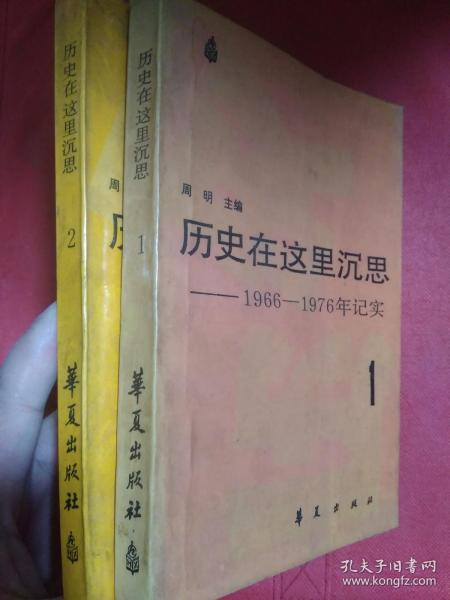 历史在这里沉思  1966-1976年纪实  1  2    两册合售