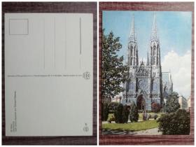外国明信片，奥地利原版，维也纳还愿堂，品如图