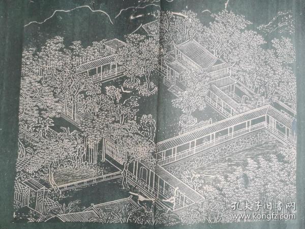 【提供资料信息服务】崇祯11刊：岸圃大观，明天启五年(1625)，邑人彭汝楠辞官归里，在莆田柳桥隐居，建了被称为十六世纪江南著名园林的“岸圃大观”。当时书画家董其昌书“岸圃大观”字，画有“岸圃大观”。此画被分为若干幅，每幅附有彭汝楠亲笔题跋并印成拓本。 本店此处销售的为该版本的宣纸蝴蝶装装