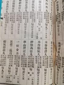 北平永安堂参茸膠体丸散膏丹价目表