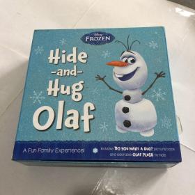 英文原版 Frozen Hide-and-Hug Olaf: A Fun Family Experience  冰雪奇缘礼盒书  （内涵一本书和一个毛绒玩偶） 外盒边角破损  里面完好全新