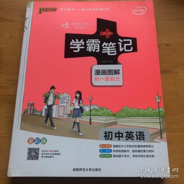 15PASS绿卡学霸笔记：初中英语（漫画图解 课堂笔记 考前冲刺 全彩版）