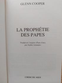 法文原版书 La Prophétie des papes (Français)  Glenn COOPER (Auteur) 惊险小说  thriller