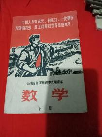 1969年,云南红河州初中试用课本(数学)下册