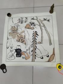 中国美协会员上海美协理事江苏著名画家王孟奇4平尺托片保真