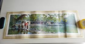 著名摄影师牛嵩林先生作品《上海复兴公园》宣传画，10张合售。初版初印，保真包老。