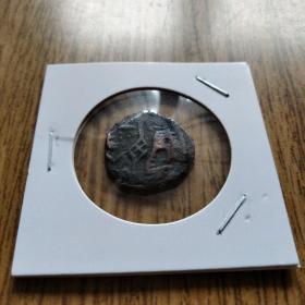 19世纪 印度老土邦 切割老铜币——蚯蚓纹图 保真包老
