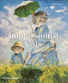 Impressionist Cats 进口艺术 印象派猫 动物绘画油画猫咪