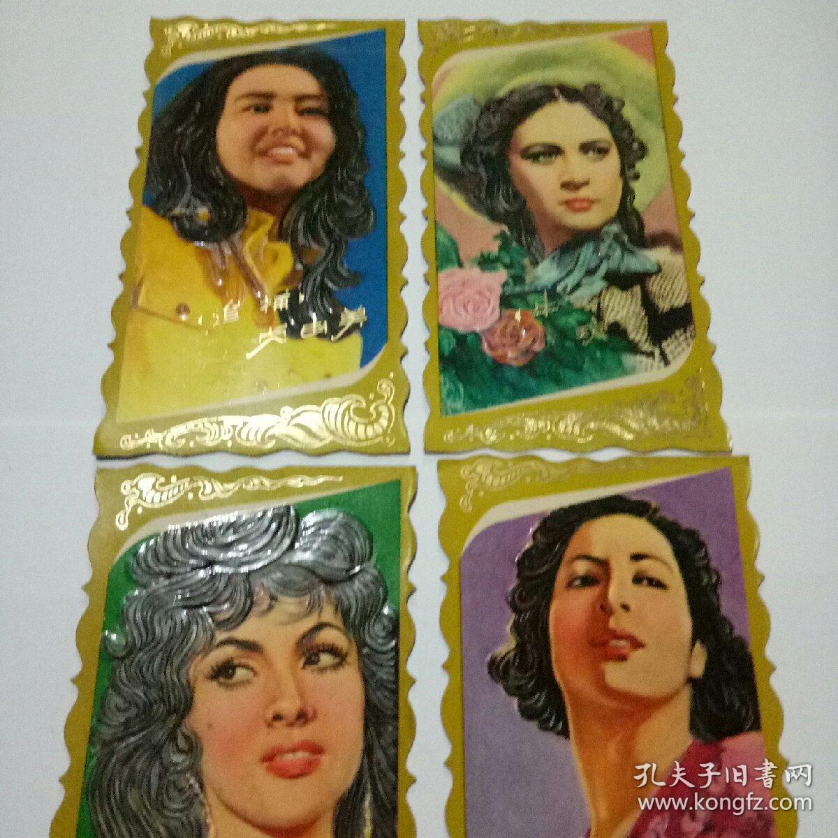 年历卡片5张1980