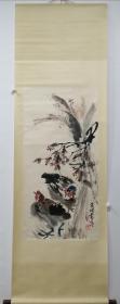 岳祥书款花鸟画，纯手绘。