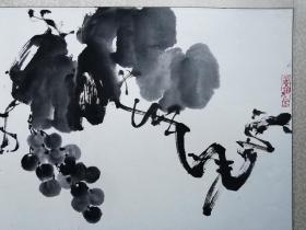 不妄不欺斋藏品：阳太阳国画《清心》，已裱片，内芯尺寸37x51.5厘米，钤“老阳”、“芦 笛人家”两朱文印。