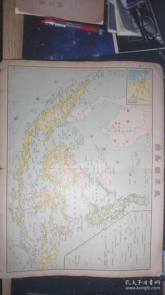 清代光绪：南海地图。含南沙群岛、西沙群岛、中沙群岛、黄岩岛等岛屿位置名称，体现了中国南海主权