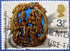 古老的大教堂--英国邮票--早期外国邮票甩卖--实拍--包真