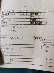 1973年江西省轻拱桥调查卡片