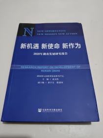 新机遇新使命新作为：2020年湖南发展研究报告