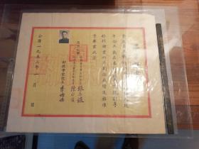 1952年 复旦大学 毕业证书