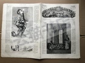 老北京，1866年法国画报 《L'UNIVERS ILLUSTRE》（环宇画报），本期有一篇关于在中国旅行的报道，并配发一幅根据W.S先生的素描作品制作的的雕版画《翻山越岭，中国》，Z40