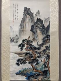 陈少梅 《烟水迷漫遠树稀》 ，尺寸80x40