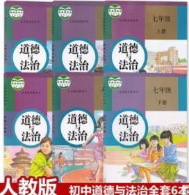 二手2019用初中部编版人教版初中道德与法制全套6本课本人教版7-9成新
